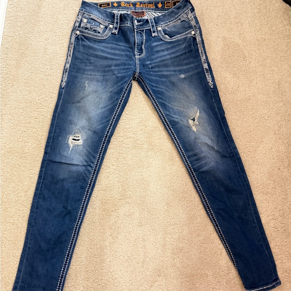 Rock Revival Women's Dark Blue Skinny Jeans